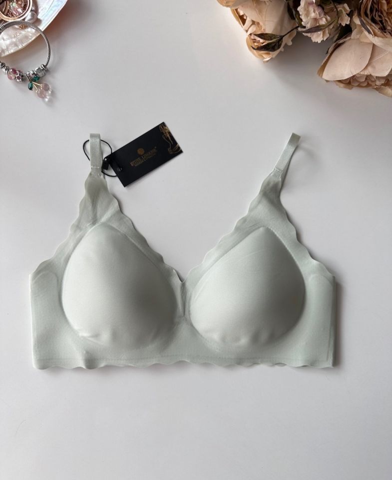 Carla İthal Lazer Kesim Dikişsiz Çıkarılabilir Padli Destekli Rahat Sütyen/Bralet -82 Su Yeşili - M