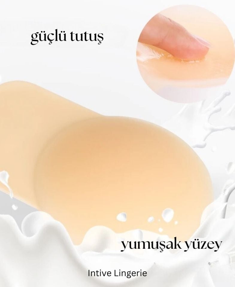 Intive Yeni Nesil Lazer Kesim Silikon Ultra İnce Meme/Göğüs Asansörü-1317 Ten Rengi - L/XL