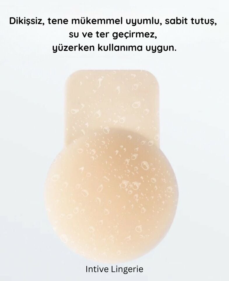 Intive Yeni Nesil Lazer Kesim Silikon Ultra İnce Meme/Göğüs Asansörü-1317 Ten Rengi - L/XL
