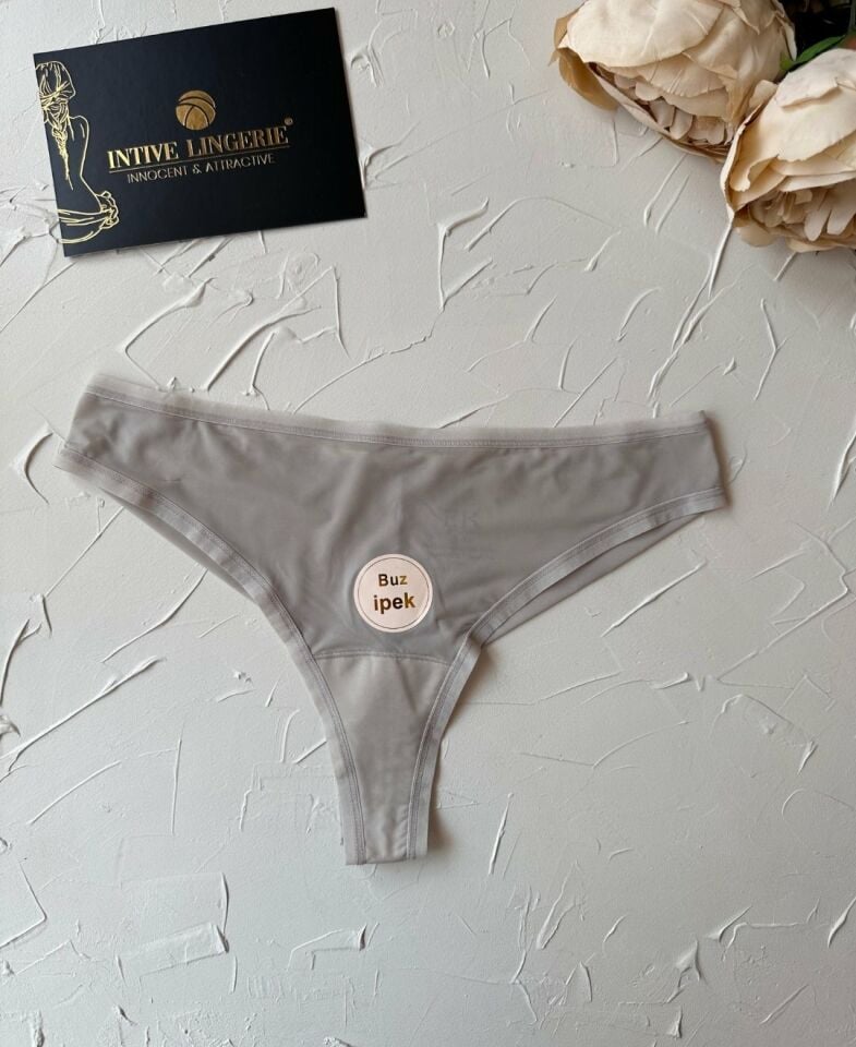 Intive FK İthal Buz İpek Ağı Pamuklu Nefes Alan Günlük Kullanım Rahat Tanga-2927 Bej - L/XL