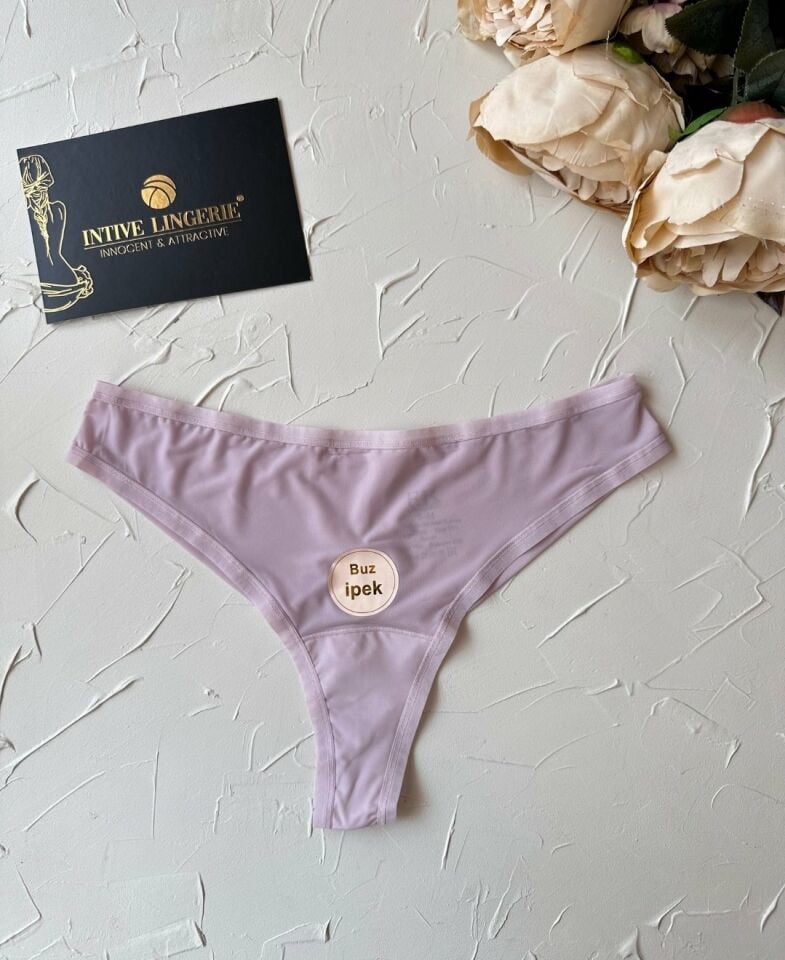 Intive FK İthal Buz İpek Ağı Pamuklu Nefes Alan Günlük Kullanım Rahat Tanga-2927 Lila - L/XL