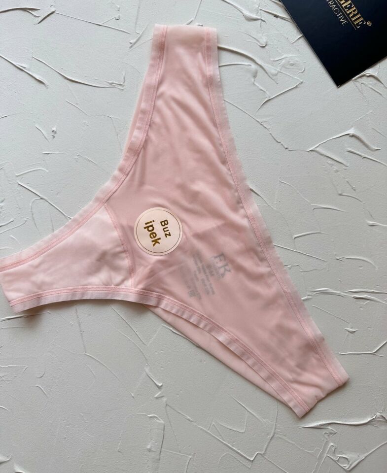 Intive FK İthal Buz İpek Ağı Pamuklu Nefes Alan Günlük Kullanım Rahat Tanga-2927 Pembe - S/M