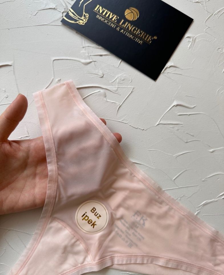 Intive FK İthal Buz İpek Ağı Pamuklu Nefes Alan Günlük Kullanım Rahat Tanga-2927 Pembe - L/XL