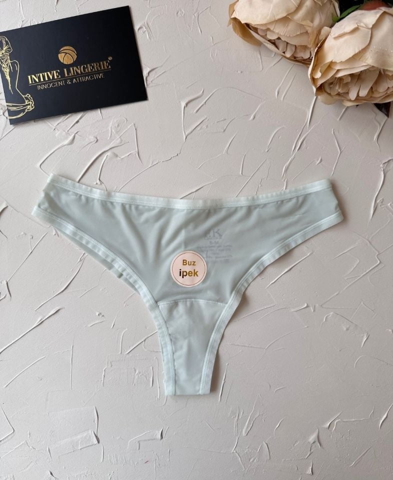 Intive FK İthal Buz İpek Ağı Pamuklu Nefes Alan Günlük Kullanım Rahat Tanga-2927 Su Yeşili - L/XL