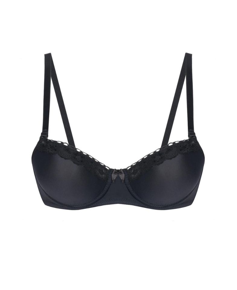 NBB Hafif Destekli Dantelli Balenli Soft Cup Klasik Kesim Sütyen- 3591 Siyah - 75B