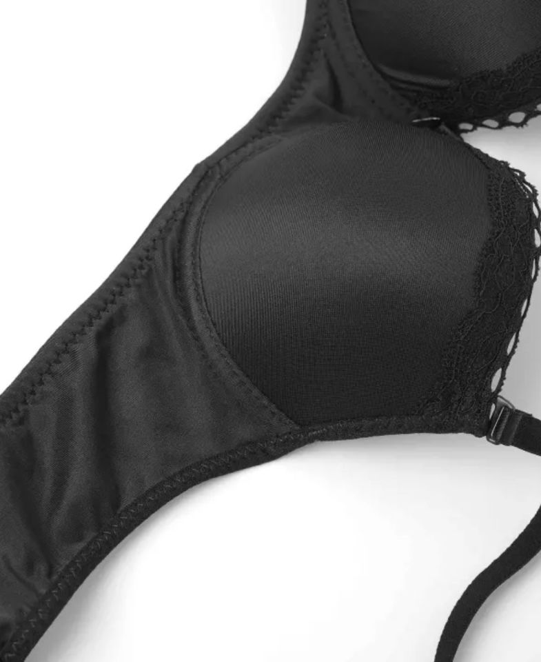 NBB Hafif Destekli Dantelli Balenli Soft Cup Klasik Kesim Sütyen- 3591 Siyah - 75B