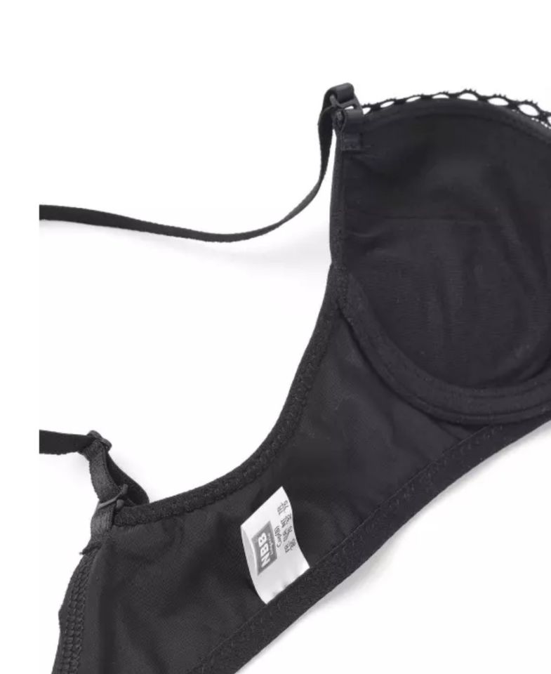NBB Hafif Destekli Dantelli Balenli Soft Cup Klasik Kesim Sütyen- 3591 Siyah - 90B