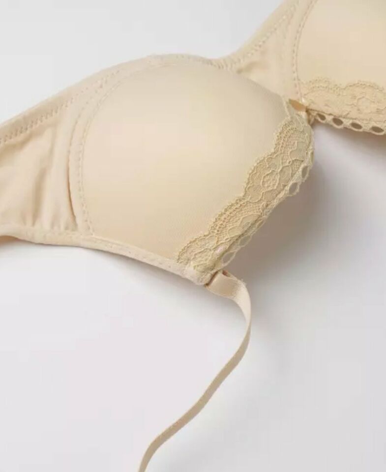 NBB Hafif Destekli Dantelli Balenli Soft Cup Klasik Kesim Sütyen- 3591 Ten Rengi - 75B