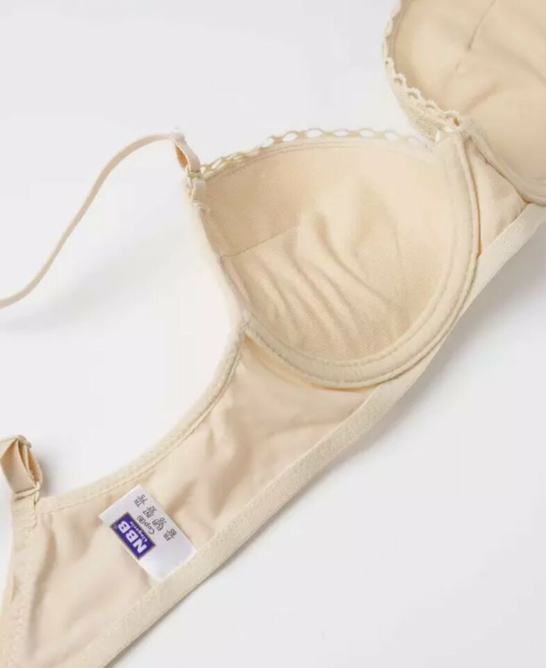 NBB Hafif Destekli Dantelli Balenli Soft Cup Klasik Kesim Sütyen- 3591 Ten Rengi - 80B