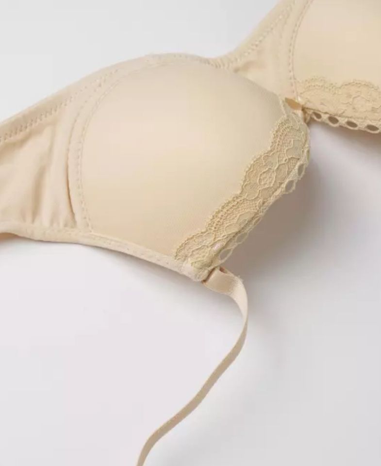 NBB Hafif Destekli Dantelli Balenli Soft Cup Klasik Kesim Sütyen- 3591 Ten Rengi - 85B