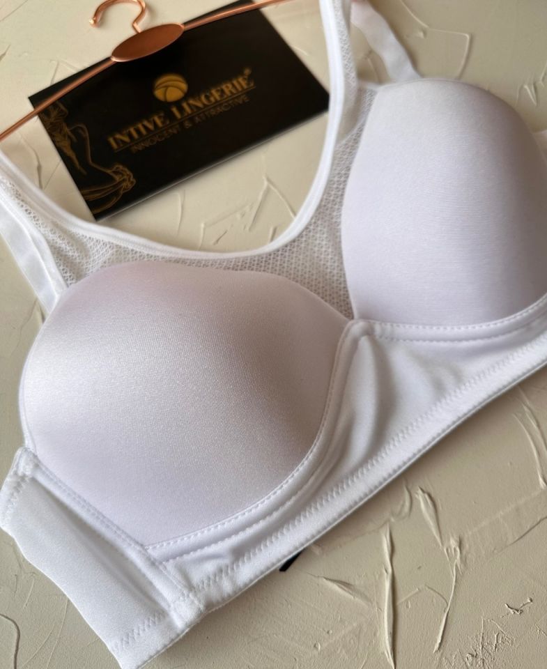 Orkide Kutulu Önü Fileli Balensiz Desteksiz Ultra Rahat Soft Cup Günlük Sütyen Beyaz - 80B