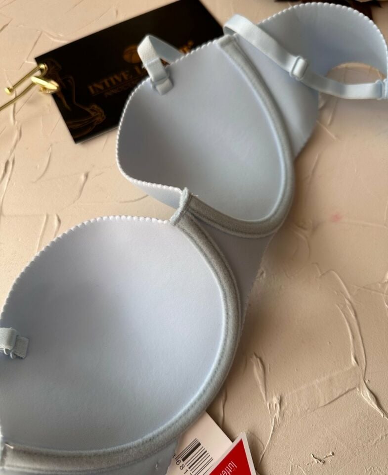 Billie İthal Lazer Kesim İz Belli Etmeyen Balenli Desteksiz Kaliteli Sütyen- FK382 Bebe Mavisi - 75B