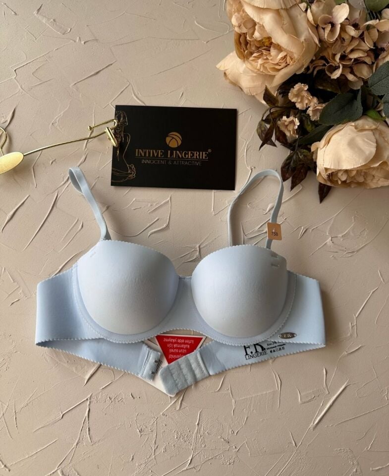 Billie İthal Lazer Kesim İz Belli Etmeyen Balenli Desteksiz Kaliteli Sütyen- FK382 Bebe Mavisi - 85B