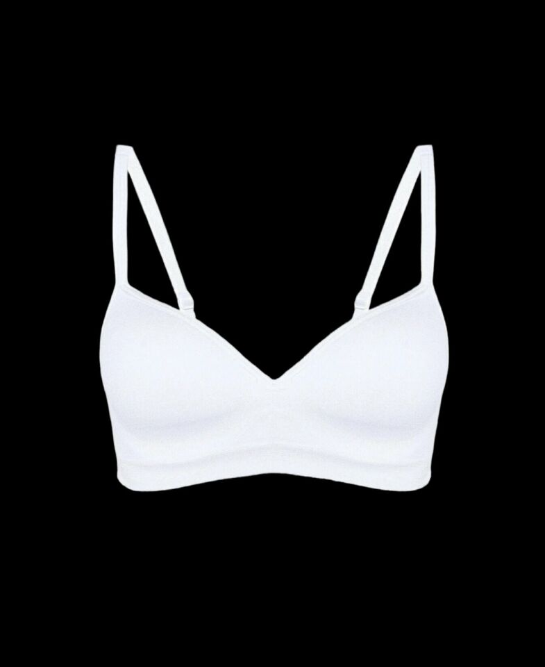 NBB Covered Seamless Dikişsiz Balensiz Desteksiz Kaplı Yumuşak Sütyen-3691 Beyaz - 80