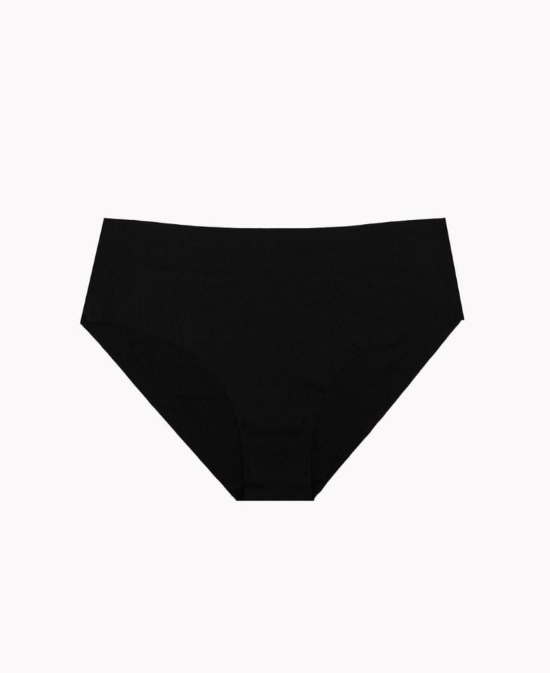 NBB Lazer Kesim Yüksek Bel 3'lü Paket Külot (Bordo, Ten, Siyah, Pudra) Siyah-Pudra-Ten - XL