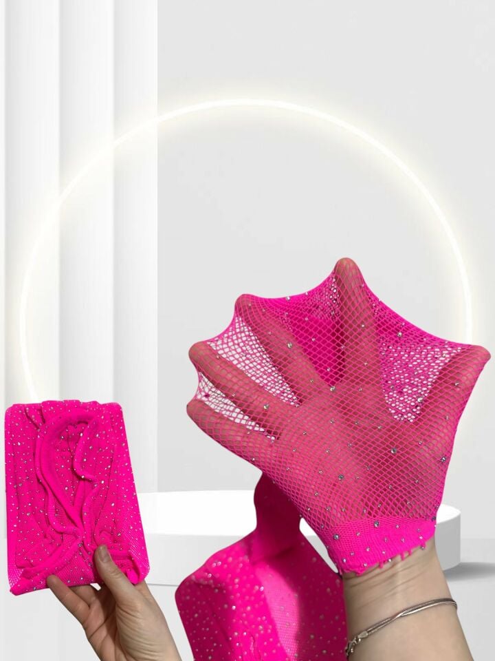 Emery by Intive Taşlı Küçük File Taşlı İthal Bodysuit/Babydoll/Gecelik -5540 Pembe - Standart