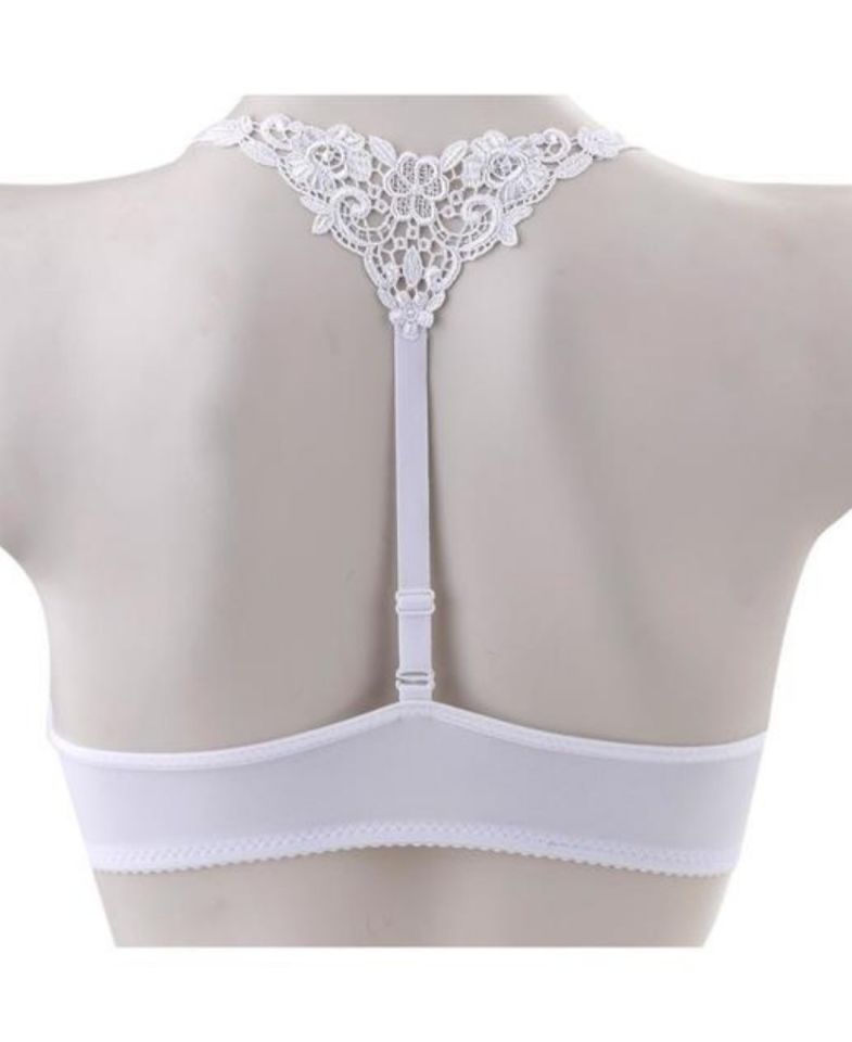 NBB Arkası Dantelli Önden Klipsli Push-up Sütyen -3190 Beyaz - 80B