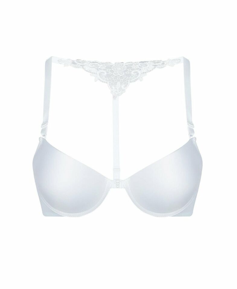 NBB Arkası Dantelli Önden Klipsli Push-up Sütyen -3190 Beyaz - 85B