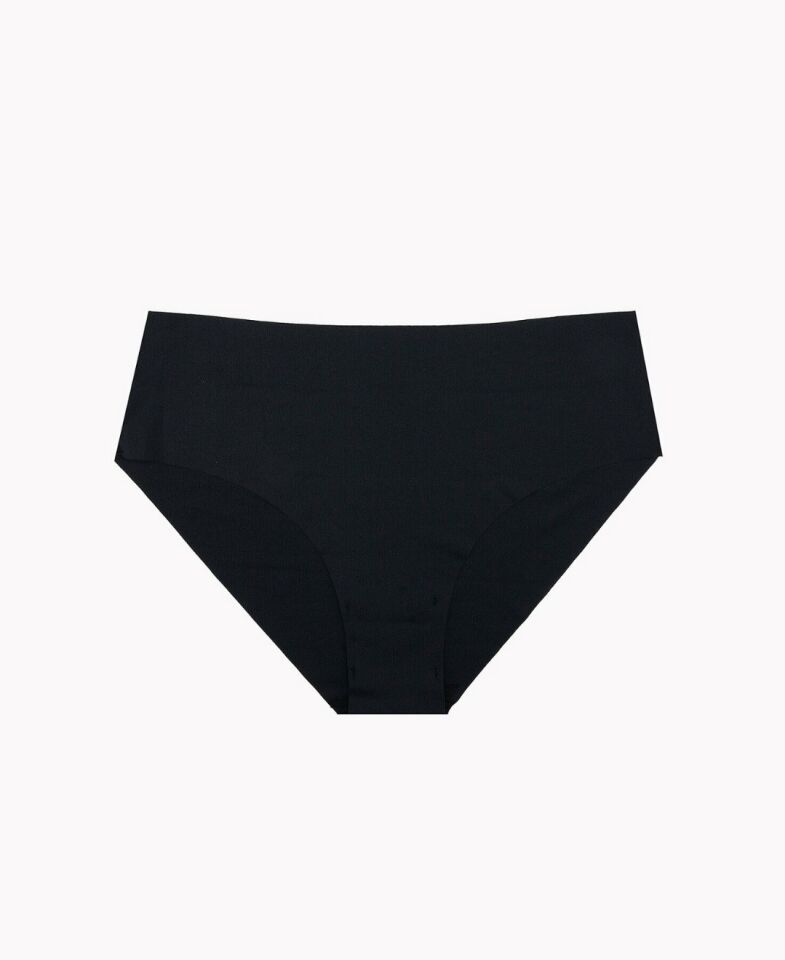 NBB Lazer Kesim Normal Bel 3'lü Paket Külot (Bordo, Ten, Siyah, Pudra) Siyah - L