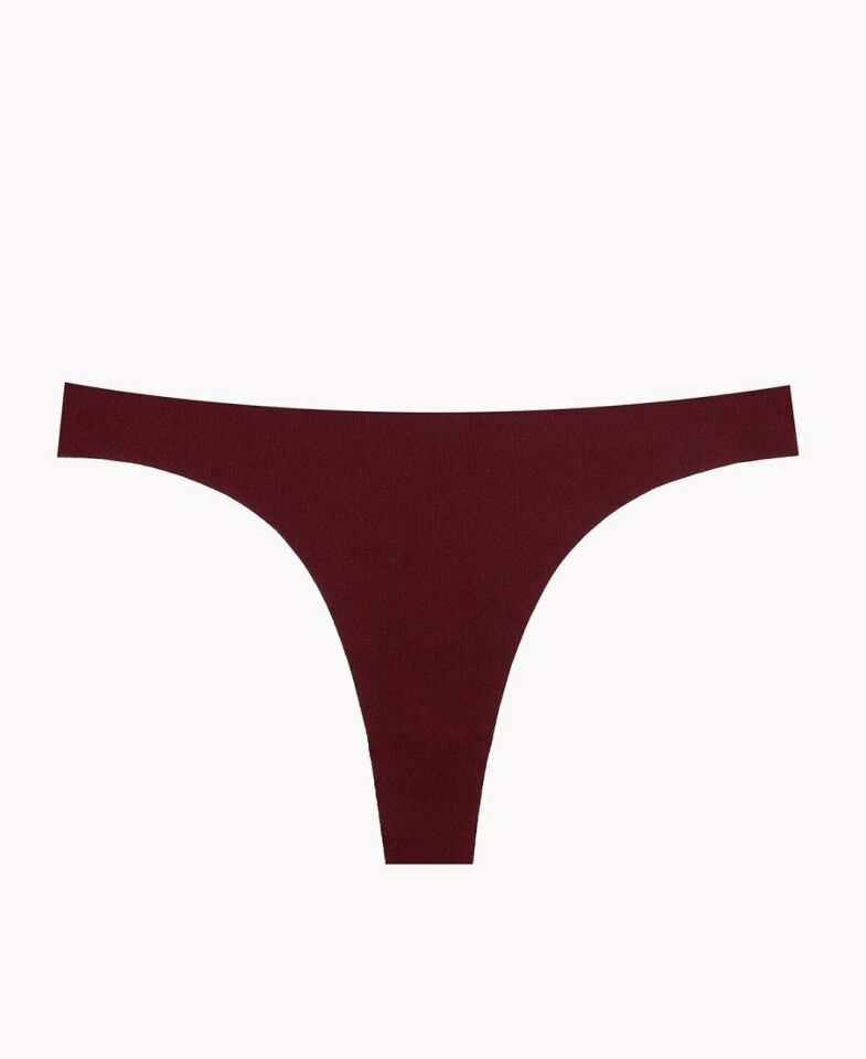 NBB Lazer Kesim Normal Bel 3'lü Paket Tanga (Bordo, Ten, Siyah, Pudra) Bordo-Pudra-Ten - S