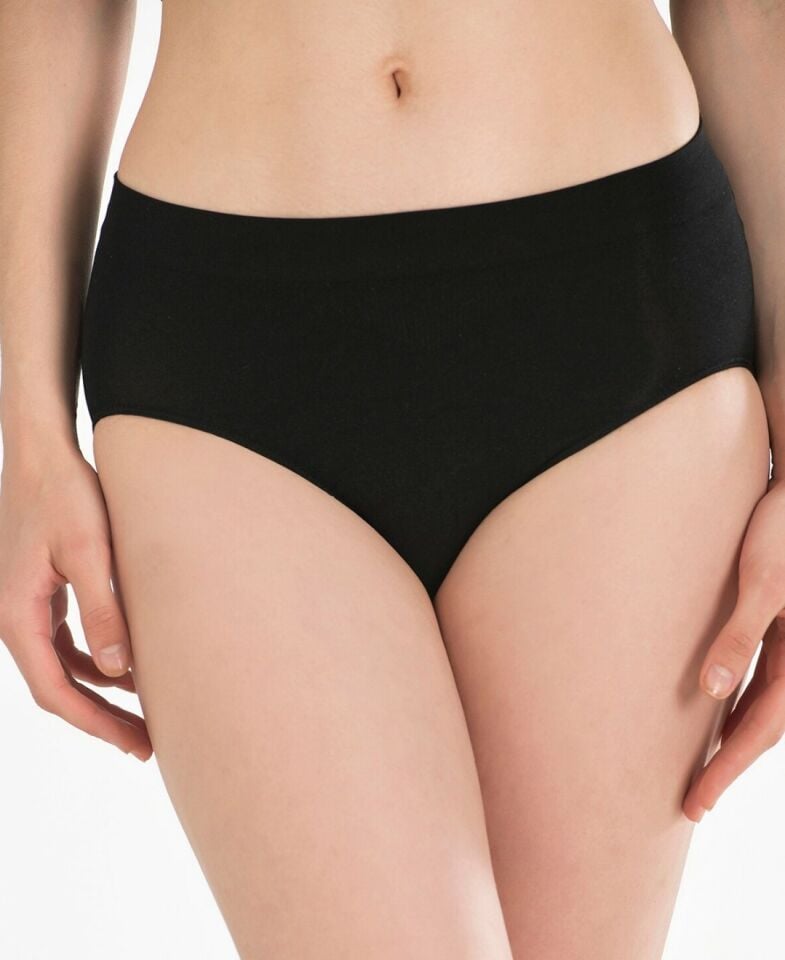 NBB 2006 Taktel Dikişsiz İz Yapmaz Normal Bel Slip/Külot Siyah - M