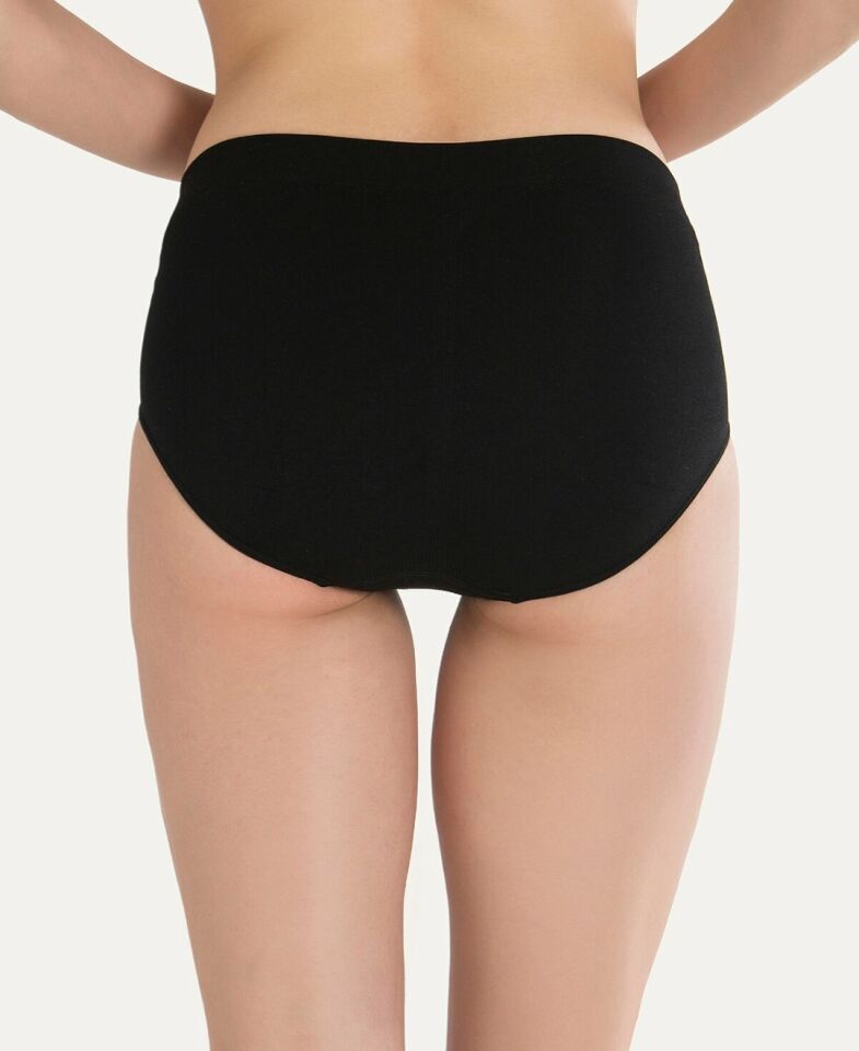 NBB 2006 Taktel Dikişsiz İz Yapmaz Normal Bel Slip/Külot Siyah - XL