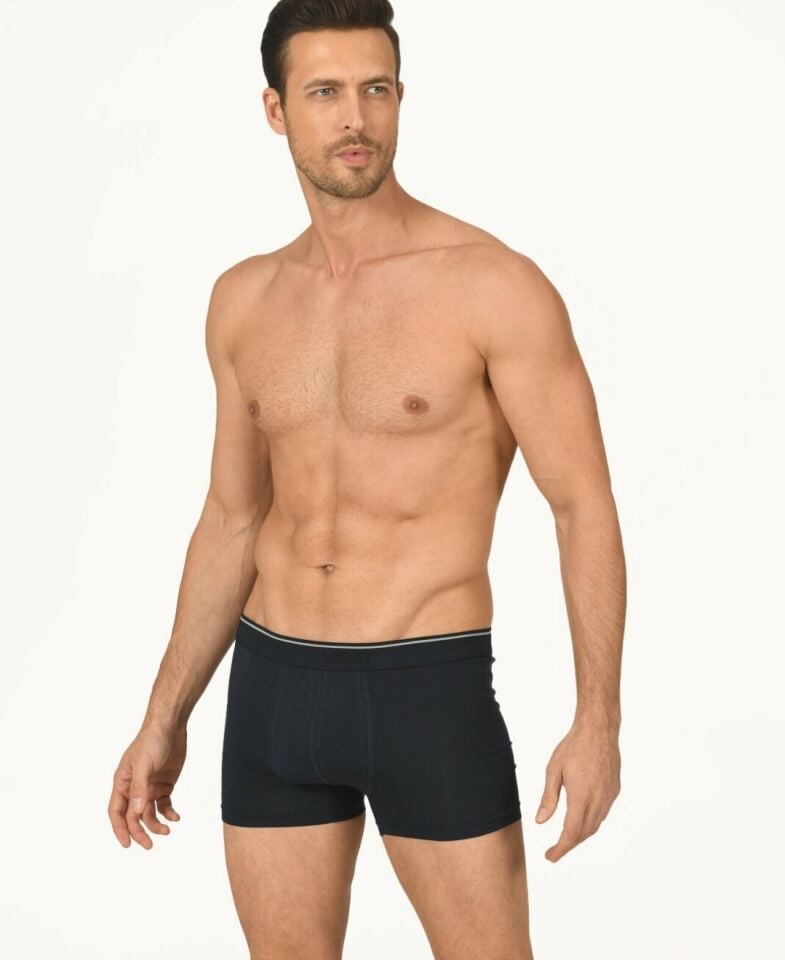 Erkek Hendrix %45 Modal Kumaştan Rahat Bel Lastikli Boxer-735 Lacivert - L