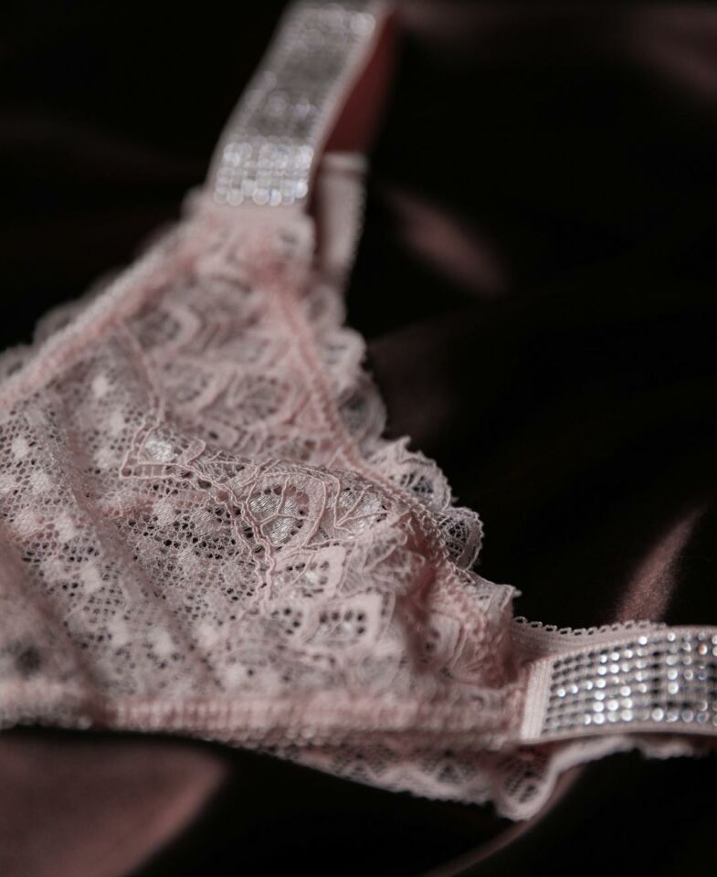 Love’s Secret Taşlı Dantelli Tanga Pudra - Tek Ebat