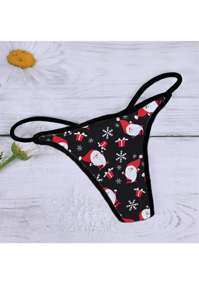 YNT Yılbaşı Temalı Seksi Tanga 18033 Çok Renkli - L/XL