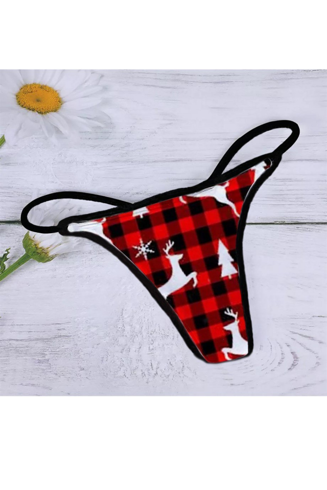 YNT Yılbaşı Temalı Seksi Tanga 18034 Çok Renkli - L/XL