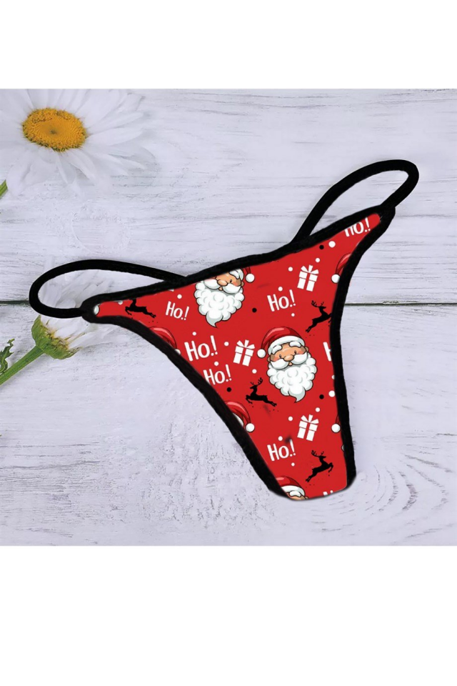 YNT Yılbaşı Temalı Seksi Tanga 18035 Çok Renkli - L/XL