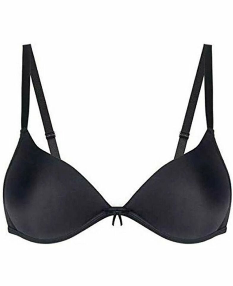 NBB Desteksiz Balensiz İnce Askılı Üçgen Sütyen/Bralet-3680 Siyah - 75B