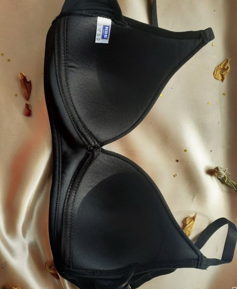 NBB Desteksiz Balensiz İnce Askılı Üçgen Sütyen/Bralet-3680 Siyah - 80B