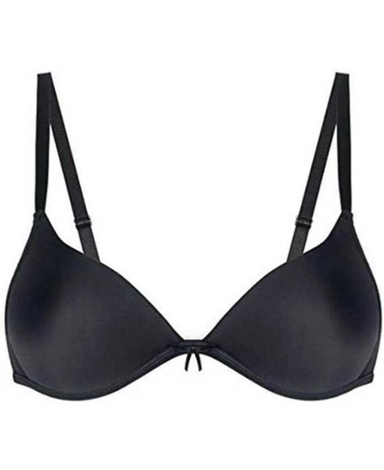 NBB Desteksiz Balensiz İnce Askılı Üçgen Sütyen/Bralet-3680 Siyah - 95B