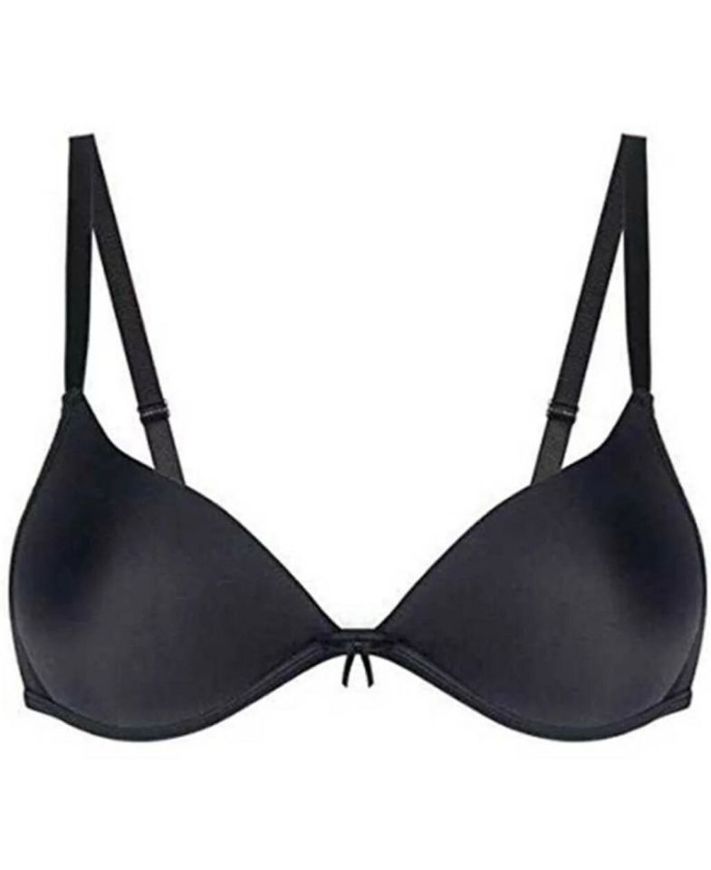 NBB Desteksiz Balensiz İnce Askılı Üçgen Sütyen/Bralet-3680 Siyah - 100B