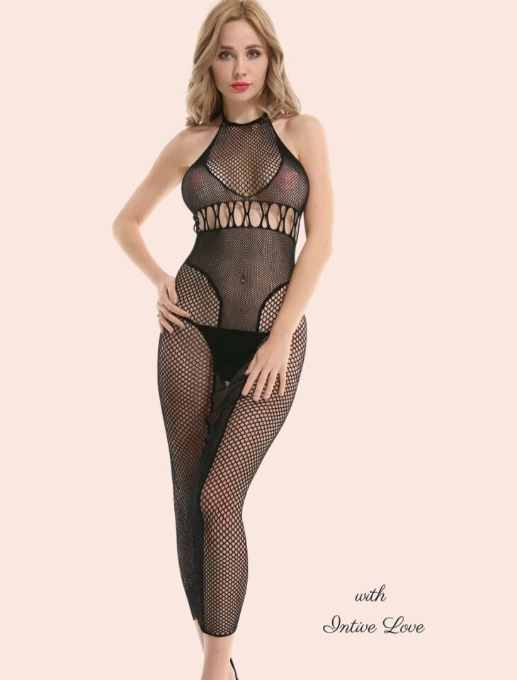 Intive Midi Boy Halter Yaka Fileli Transparan Çorap Elbise/Pareo/Beachwear Intive Midi Boy Halter Yaka Fileli Transparan Çorap Elbise/Pareo/Beachwear