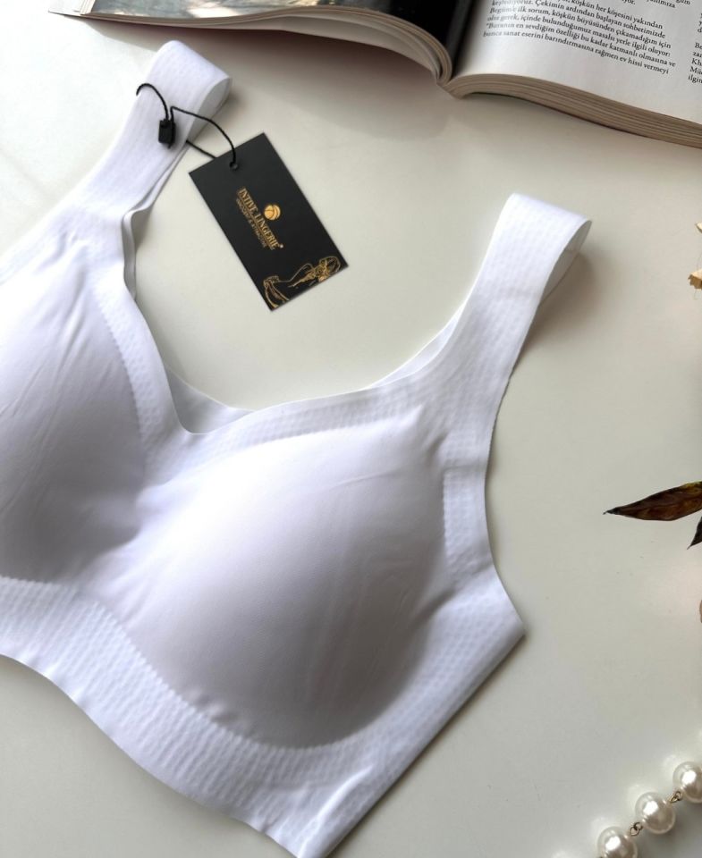 Carla Balensiz Dikişsiz Push-up Invisible Ice-Silk (Görünmez) Sütyen - İthal Bra Beyaz - M