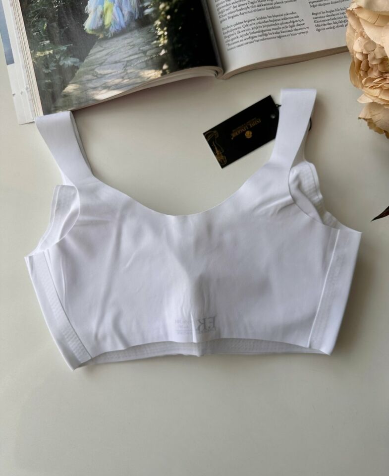 Carla Balensiz Dikişsiz Push-up Invisible Ice-Silk (Görünmez) Sütyen - İthal Bra Beyaz - M