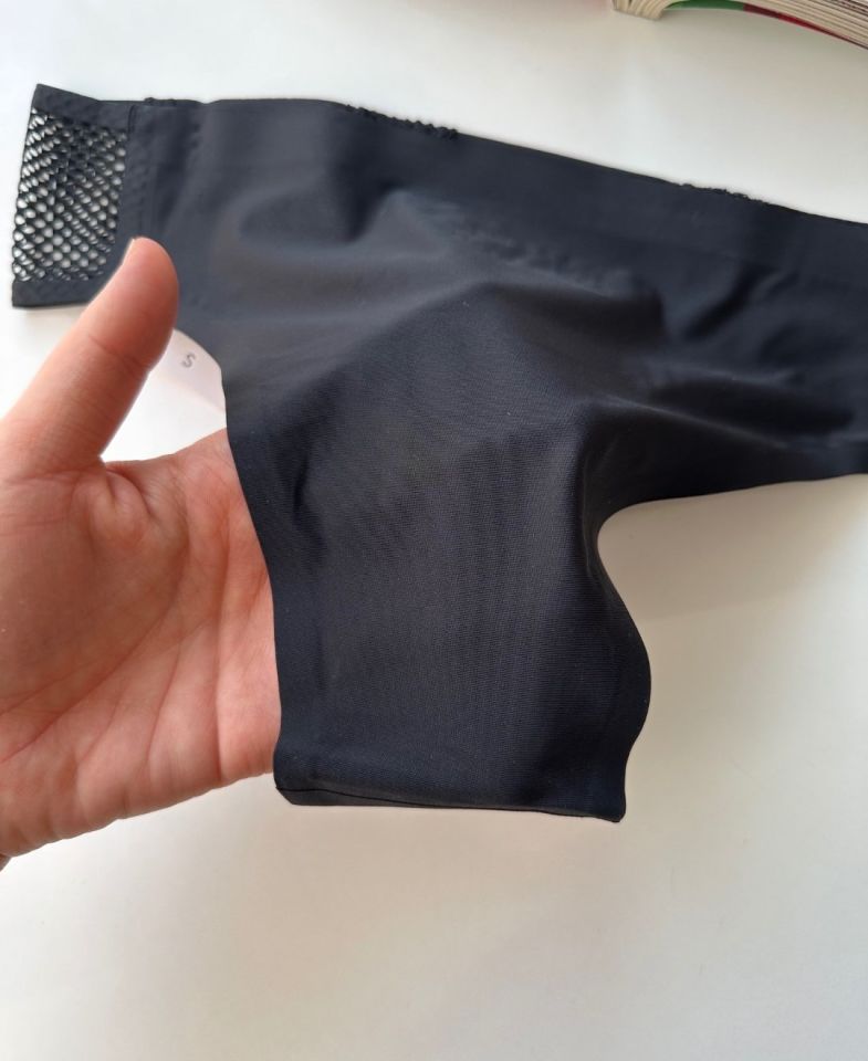 Orijinal Lazer Kesim Üstün Kalite Spandex Invisible Dikişsiz Dantelli Slip- 2804 Siyah - M