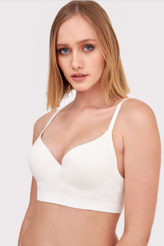 Kadın Balenli Double Push Up Dikişsiz Günlük Kullanım Ultra Rahat Sütyen Beyaz - 90B