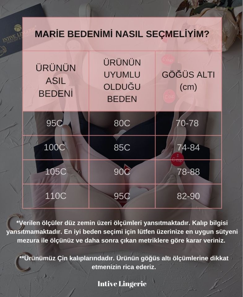 Marie İthal Dikişsiz Balensiz Destekli Toparlayıcı Özellikli Kalın Askılı C Cup Kaliteli Sütyen Haki Yeşil - 90C