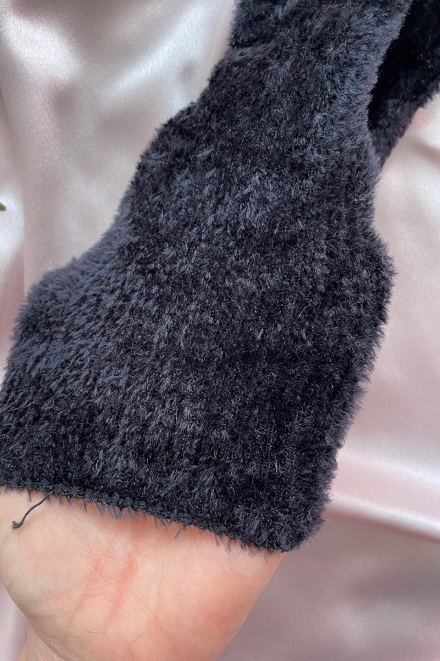 Kadın Peluş Termal Yumuşacık Kışlık Uyku Çorabı/Ev Çorabı Pudra  - Tek Ebat