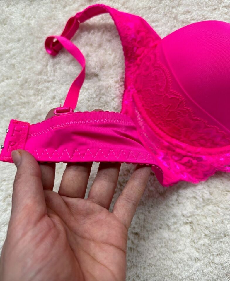 FK Lingerie Dantelli Push-up Balenli İthal Kaliteli Sütyen (Fırsat Ürünü)- 189 Fuşya - 90B