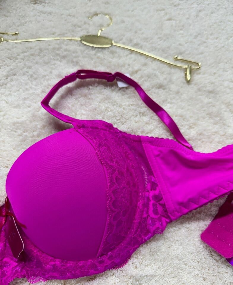 FK Lingerie Dantelli Push-up Balenli İthal Kaliteli Sütyen (Fırsat Ürünü)- 189 Mor - 75B