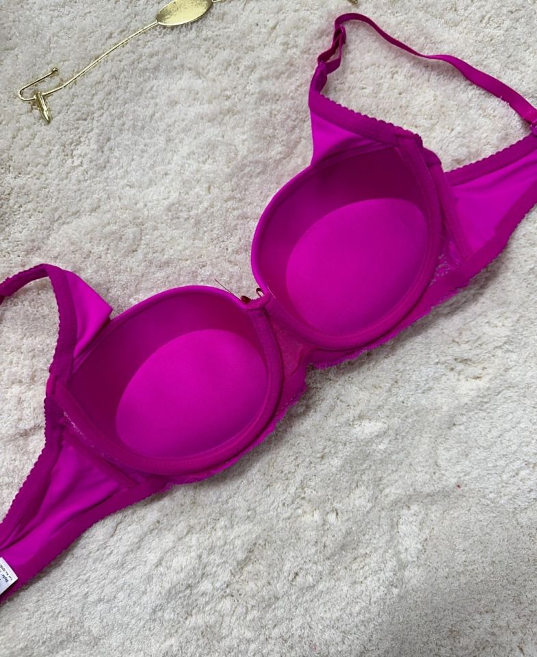 FK Lingerie Dantelli Push-up Balenli İthal Kaliteli Sütyen (Fırsat Ürünü)- 189 Mor - 75B