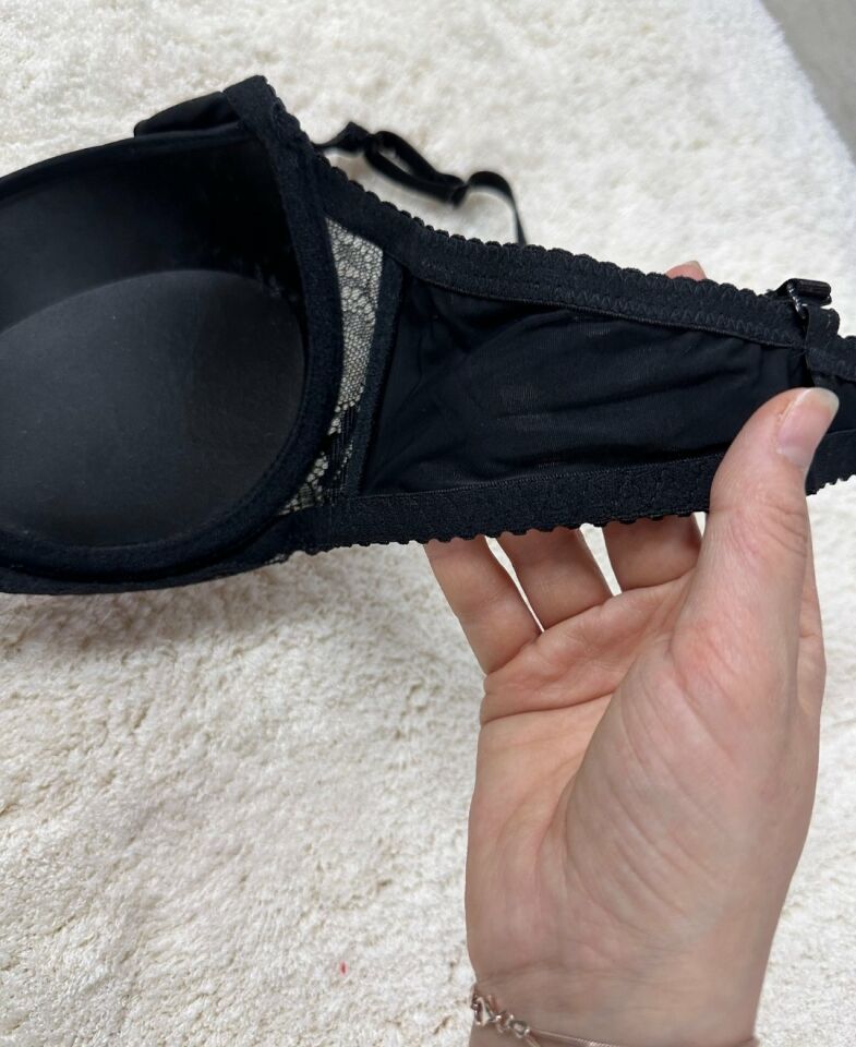 FK Lingerie Dantelli Push-up Balenli İthal Kaliteli Sütyen (Fırsat Ürünü)- 189 Siyah - 75B