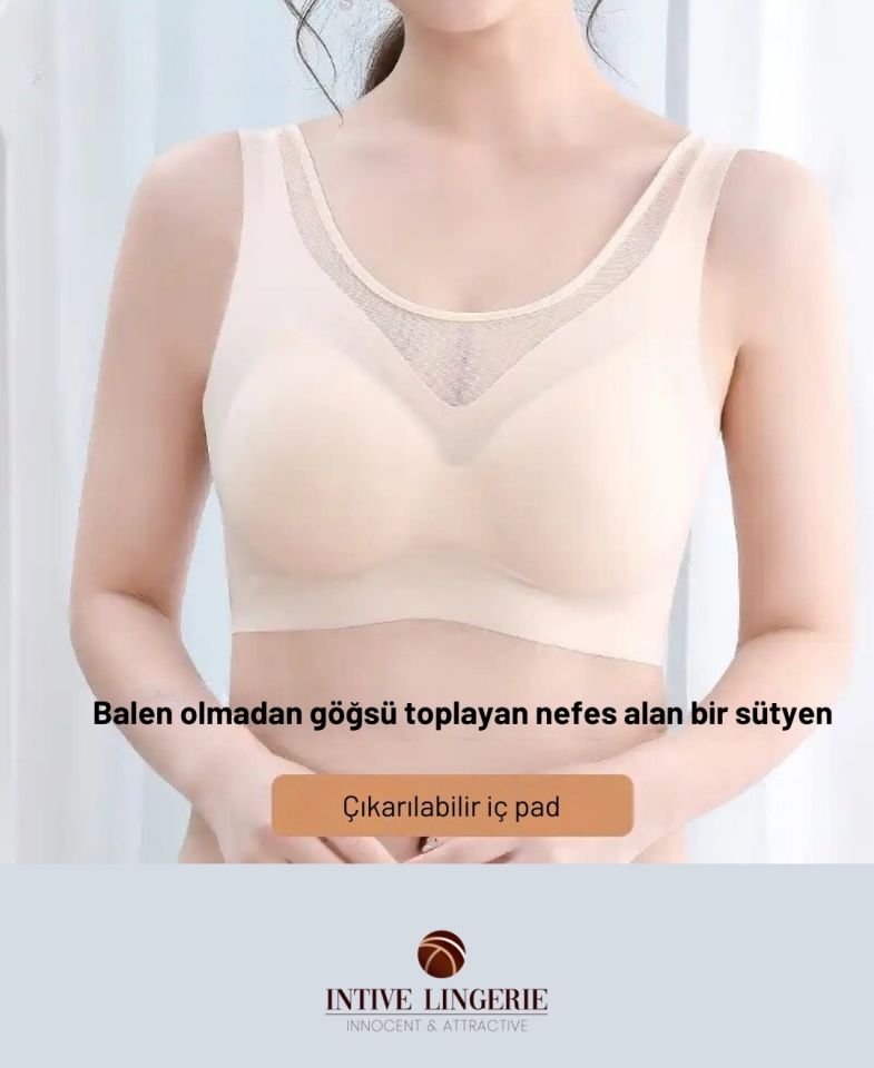 Isabel Tül Detaylı İthal Dikişsiz Balensiz İce-Silk Bralet-Spor Sütyeni -681 Siyah - M/L
