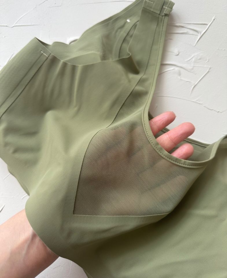 Isabel Tül Detaylı İthal Dikişsiz Balensiz İce-Silk Bralet-Spor Sütyeni -681 Yeşil - M/L