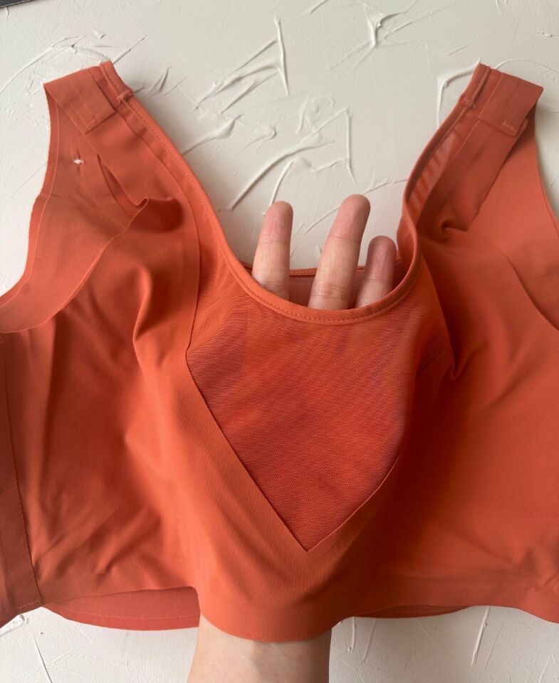 Isabel Tül Detaylı İthal Dikişsiz Balensiz İce-Silk Bralet-Spor Sütyeni -681 Turuncu - M/L