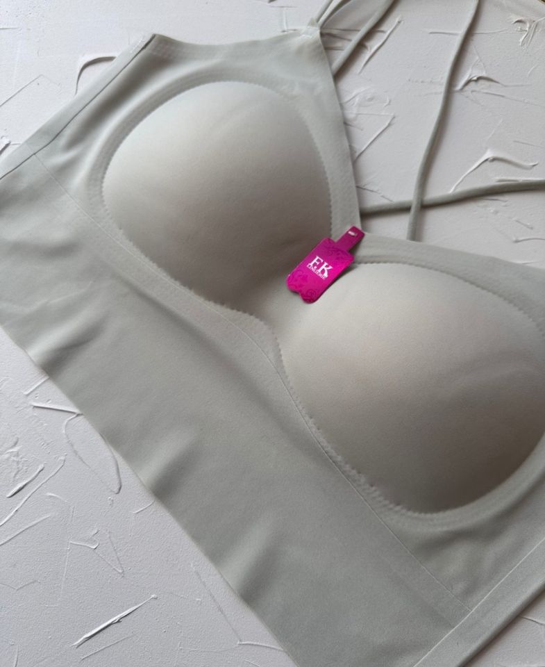 Carma Arkası Çapraz Dekolte İce-Silk Balensiz Dikişsiz Push-up İthal Spandex Sütyen/Büstiyer Su Yeşili - XL/2XL